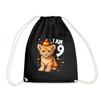 J’ai 9 ans Lion Lion 9e anniversaire - Sac de sport léger - noir - Devant