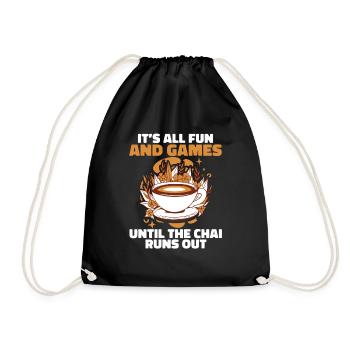 Ce n’est que du plaisir et des jeux jusqu’à ce que le chai soit épuisé - Sac de sport léger - noir - Devant