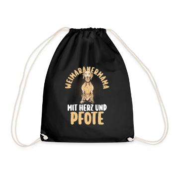 Braque de Weimar chien - Sac de sport léger - noir - Devant