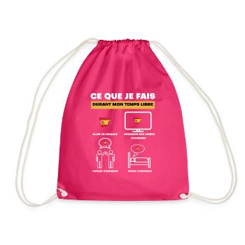 Spain in your free time - Drawstring Bag - fuchsia - Front