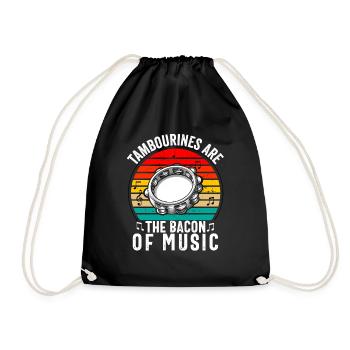 Tambourin Pour Hommes Femmes Drôle Joueur De Tambourin - Sac de sport léger - noir - Devant