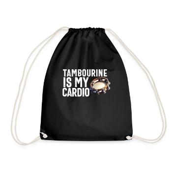 Tambourin Pour Hommes Femmes Drôle Joueur De Tambourin - Sac de sport léger - noir - Devant