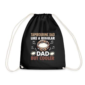 Tambourin Pour Hommes Femmes Drôle Joueur De Tambourin - Sac de sport léger - noir - Devant