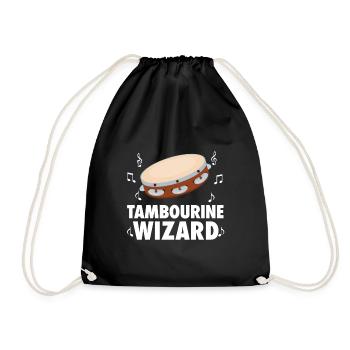 Tambourin Pour Hommes Femmes Drôle Joueur De Tambourin - Sac de sport léger - noir - Devant