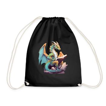 Dragons et livres Nerd Dragon Lover - Sac de sport léger - noir - Devant