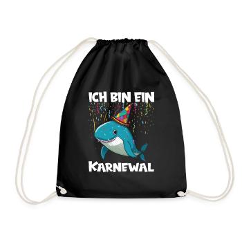 Karneval Kostüm Fasching Fastnacht - Turnbeutel - Schwarz - Vorne