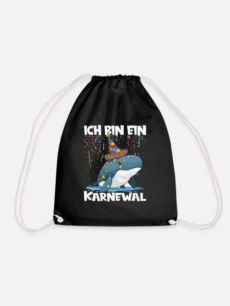 Karneval Kostüm Fasching Fastnacht - Turnbeutel - Schwarz