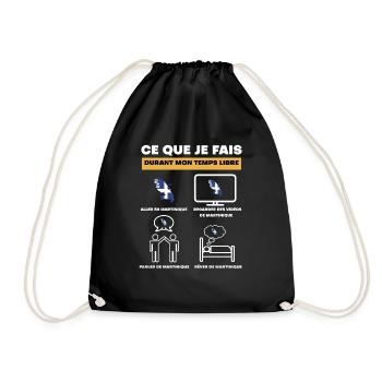 martinique drapeau durant temps libre - Sac de sport léger - noir - Devant