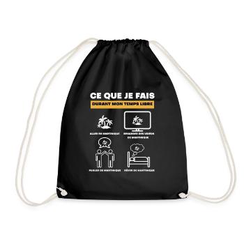 Martinique island in free time - Drawstring Bag - black - Front
