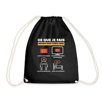 normandie drapeau durant temps libre - Sac de sport léger - noir - Devant