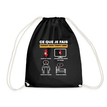 tunisie pays durant temps libre - Sac de sport léger - noir - Devant