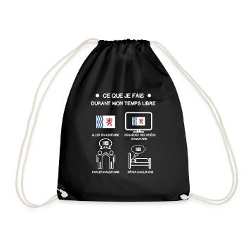 Gift Aquitaine Free Time Travel - Drawstring Bag - black - Front