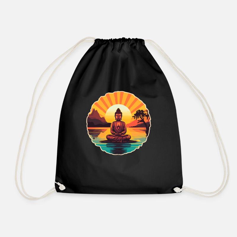 Buddhismus Yoga Buddhist Zen Meditation Buddha - Turnbeutel - Schwarz