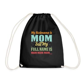 Mignon maman maman fête des mères anniversaire cadeau Vintage - Sac de sport léger - noir - Devant