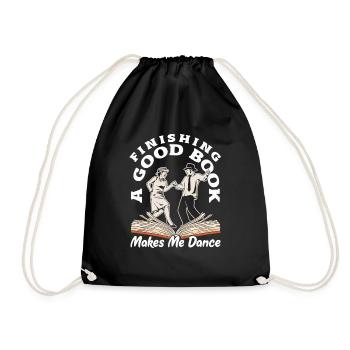 Finir un bon livre Joyeux lecteur - Sac de sport léger - noir - Devant
