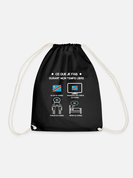 cadeau congo Kinshasa temps libre voyage - Sac de sport léger - noir