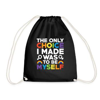 Le seul choix que j’ai fait : le drapeau arc-en-ciel LGBT de la Gay Pride - Sac de sport léger - noir - Devant