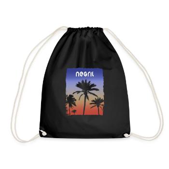 Negril Jamaïque coucher de soleil vacances Souvenir palmier - Sac de sport léger - noir - Devant