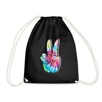 Groovy Tie Dye rétro des années 70 Hippie Vintage - Sac de sport léger - noir - Devant