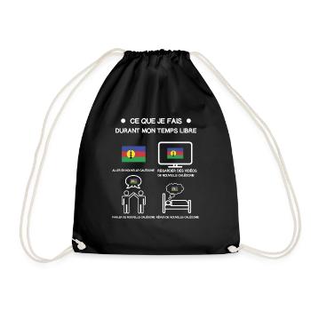 Neukaledonien kostenloses Zeitreise-Geschenk - Turnbeutel - Schwarz - Vorne