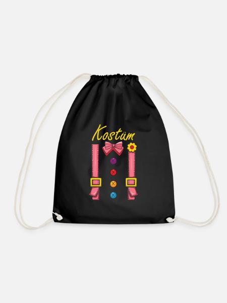 Fasching Kostüm Alaaf Helau Rosenmontag - Turnbeutel - Schwarz