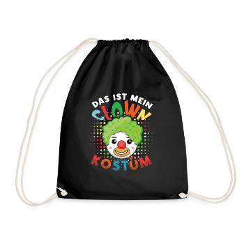 Das Ist Mein Clown Kostüm Alaaf Helau Rosenmontag - Turnbeutel - Schwarz - Vorne