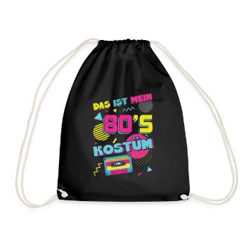 Das Ist Mein 80er Kostüm Alaaf Helau Rosenmontag - Turnbeutel - Schwarz - Vorne