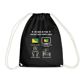 Geschenk Guyana 973 Gratis Zeitreise - Turnbeutel - Schwarz - Vorne