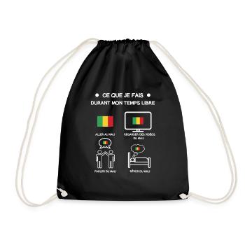 cadeau mali temps libre voyage - Sac de sport léger - noir - Devant