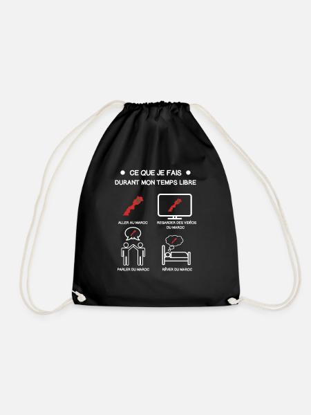 Marokko Geschenk kostenlose Zeitreise - Turnbeutel - Schwarz
