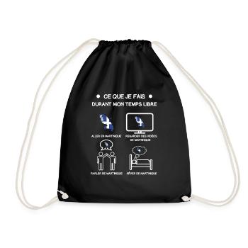 cadeau martinique drapeau temps libre voyage - Sac de sport léger - noir - Devant