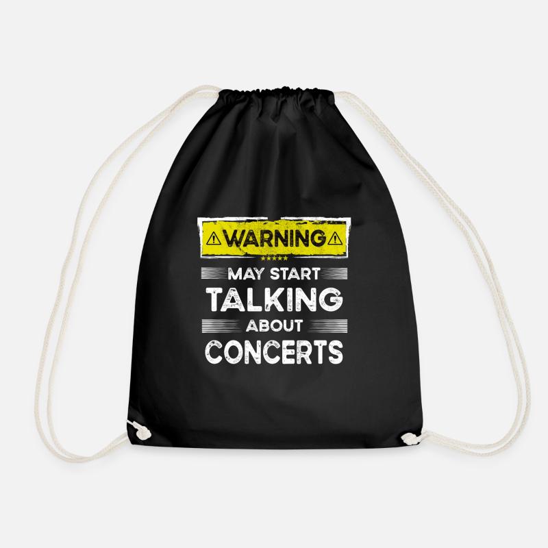Talking about Concerts funny - Turnbeutel - Schwarz