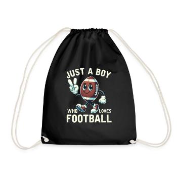 Juste un garçon qui aime les garçons de football hommes - Sac de sport léger - noir - Devant
