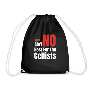 Ain't No Rest For The Cellist Musical Orchestra - Turnbeutel - Schwarz - Vorne