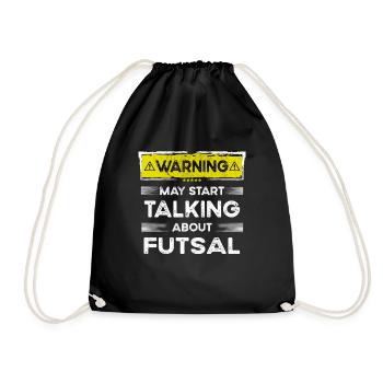Talking about Futsal funny - Drawstring Bag - black - Front