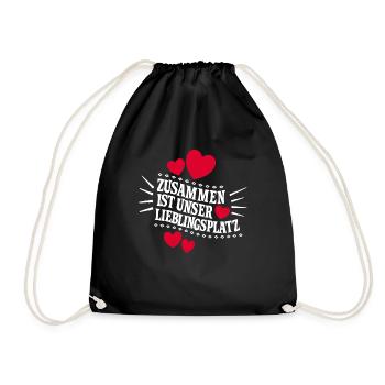 Ensemble, c’est notre endroit préféré - Sac de sport léger - noir - Devant