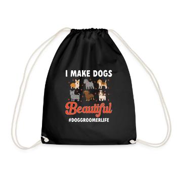 Salon de coiffure pour chiens - Sac de sport léger - noir - Devant