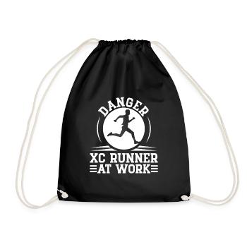 Cross Country Runner Design - XC Coach - Running - Drawstring Bag - black - Front