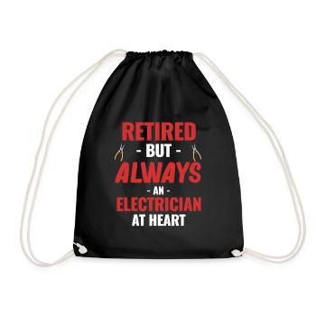 I'm a retired electrician, I need to - Drawstring Bag - black - Front