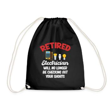 Won't check out your shorts anymore - Drawstring Bag - black - Front