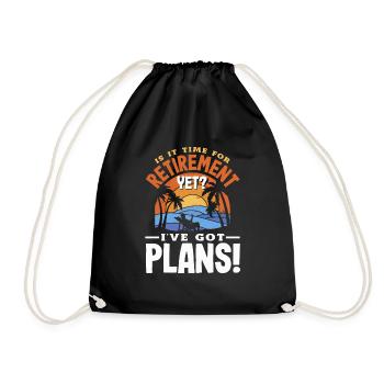 I've Got Plans Enthusiast - Turnbeutel - Schwarz - Vorne