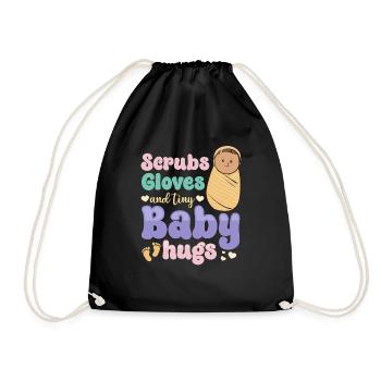 Nurse Baby Maternity Nurse - Drawstring Bag - black - Front