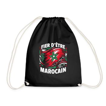 Fier D'Être Marocain Cadeau Maroc Drapeau Maghreb - Sac de sport léger - noir - Devant