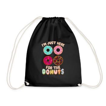 Donut sur le thème Donut pulvérisé drôle mignon - Sac de sport léger - noir - Devant