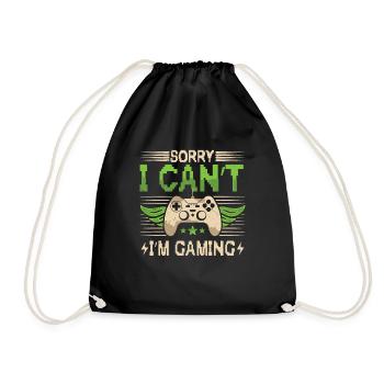 I'm Gaming Video Games Funny Gamer for Boys Teen - Drawstring Bag - black - Front