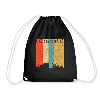 Amsterdam Pays-Bas Hollande Souvenir - Sac de sport léger - noir - Devant