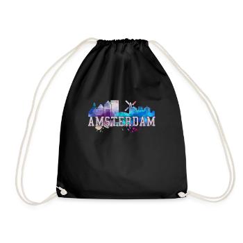 Amsterdam Pays-Bas Hollande Souvenir - Sac de sport léger - noir - Devant