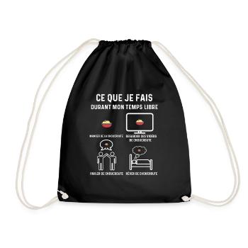 choucroute temps libre cadeau - Sac de sport léger - noir - Devant