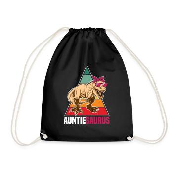 Tanteaurus T Rex dinosaure tante famille Saurus - Sac de sport léger - noir - Devant