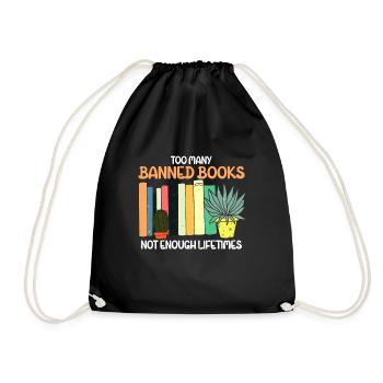 Banned Books Lovers Read Book Books - Drawstring Bag - black - Front